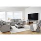 Ashley Biscoe Power Reclining Sofa in Pewter, , large
