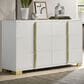 Pacific Landing Marceline 6-Drawer Dresser in White and Gold, , large