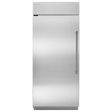 Monogram 36" Built-In Upright Left Hinge Side Freezer in Stainless Steel, , large
