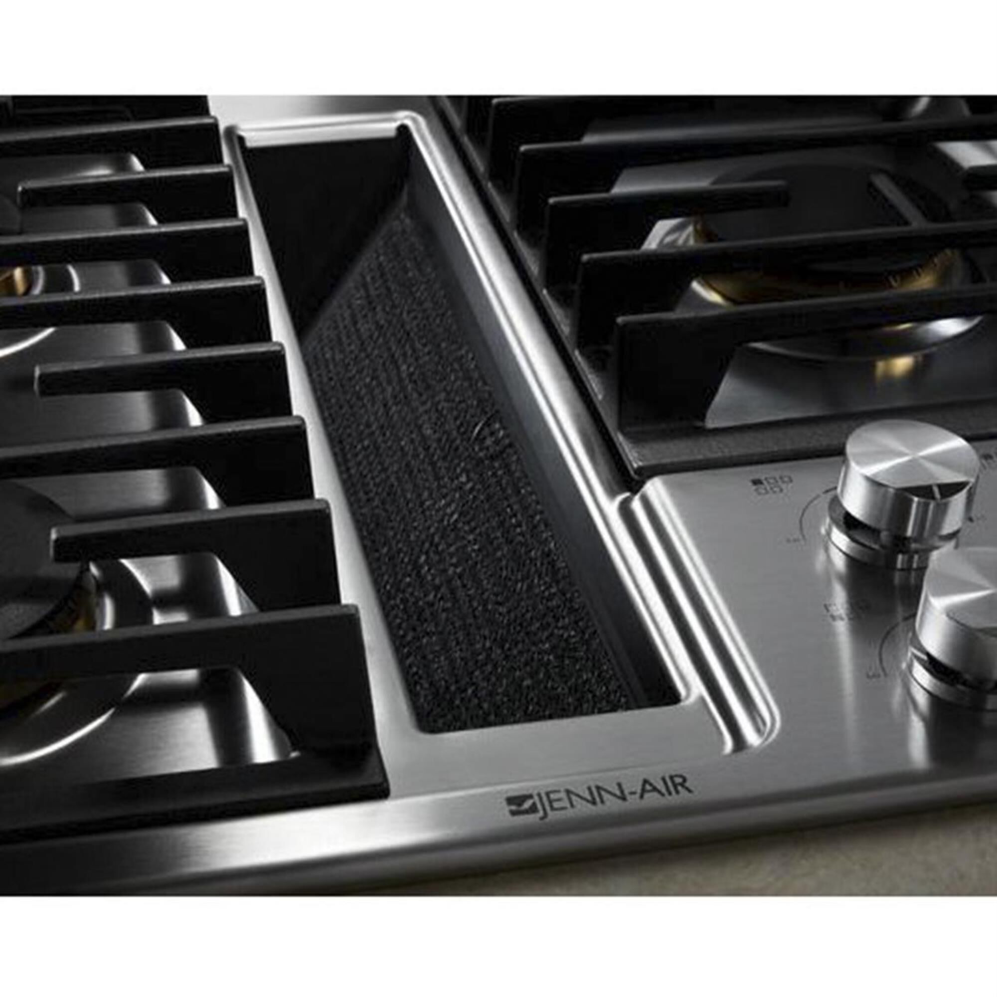 Whirlpool 36 JX3 Gas Downdraft Cooktop in Black | Nebraska 