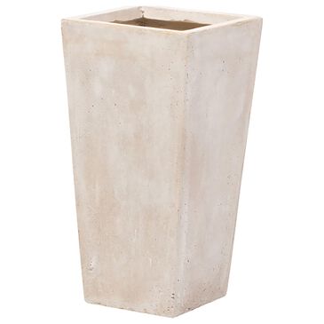 Alfresco Home Large Tall Square Quarry Planter in Cream, , large