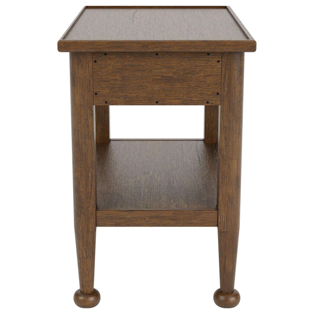 Riverside Furniture Calhoun Chairside Table in Ebony Whiskey Oak, , large