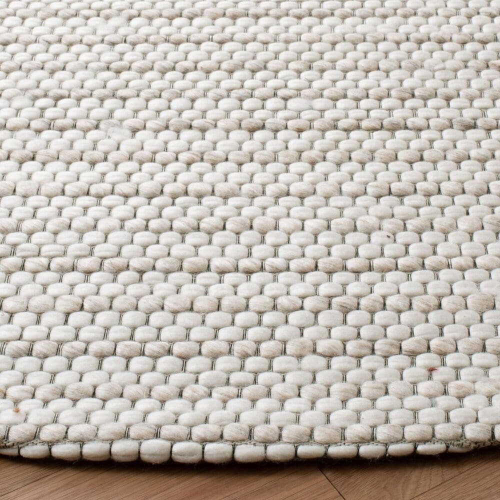 Safavieh Marbella Interlaced Striped 4&#39; Round Light Brown and Ivory Area Rug, , large