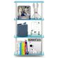 HOMLUX Turn-N-Tube 4-Tier Multipurpose Shelf Display Rack in Light Blue and White, , large
