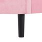 HOMLUX Queen Upholstered Platform Bed Frame with Velvet Headboard in Pink, , large