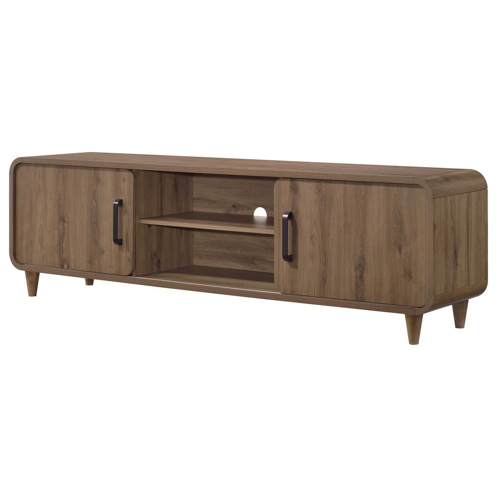 Crown Mark Nyomi 71" TV Stand in Light Brown, , large
