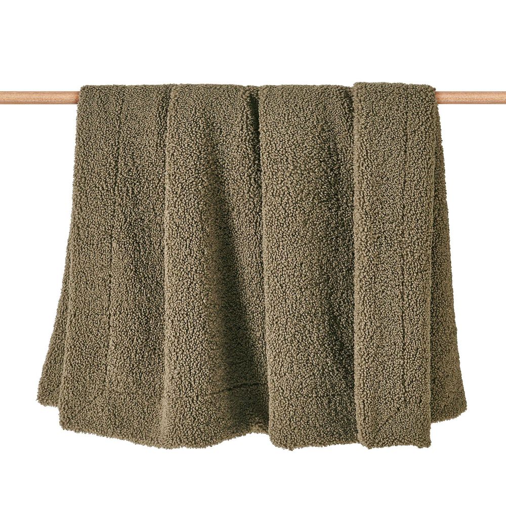HiEnd Accents Teddy 60&quot; x 90&quot; Throw Blanket in Dark Oak, , large