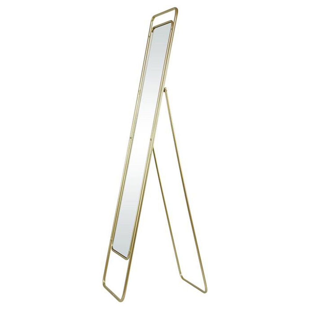 Maple and Jade Rectangular Floor Mirror in Gold, , large