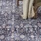 Nourison Grand Washables 7"10" x 9"10" Navy Ivory Area Rug, , large