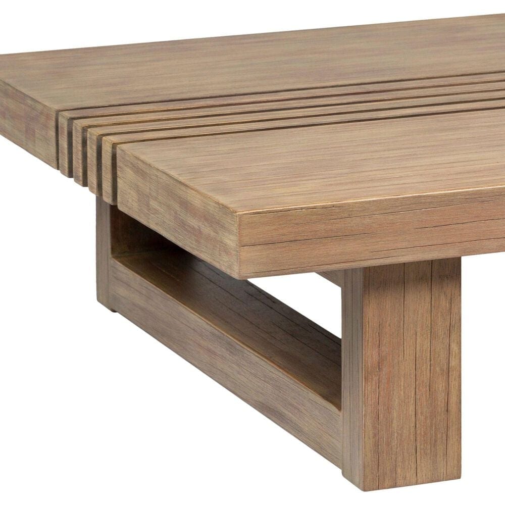 Armen Living Vivid Patio Coffee Table in Brown, , large