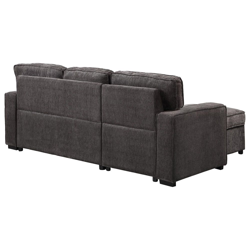 Modern Market Stationary Sleeper Sofa Chaise in Dark Grey, , large