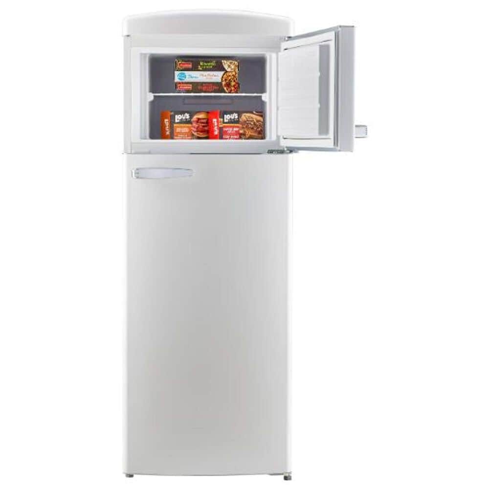 Unique Appliances Classic Retro 7.5 Cu. Ft. Top Freezer Refrigerator in Marshmallow White, , large