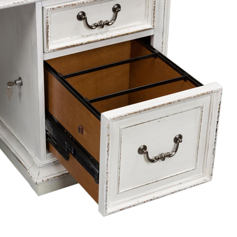 Belle Furnishings Magnolia Manor Jr Executive Desk in White, , large