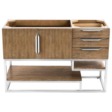 James Martin Columbia 48" Single Bathroom Vanity Cabinet in Latte Oak and Brushed Nickel, , large
