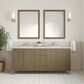 James Martin Vanities Chicago 72" Double Bathroom Vanity in Walnut Whisper with 3 cm Ethereal Noctis Quartz Top, Rectangular Sinks and FreePower Wireless Charger, , large