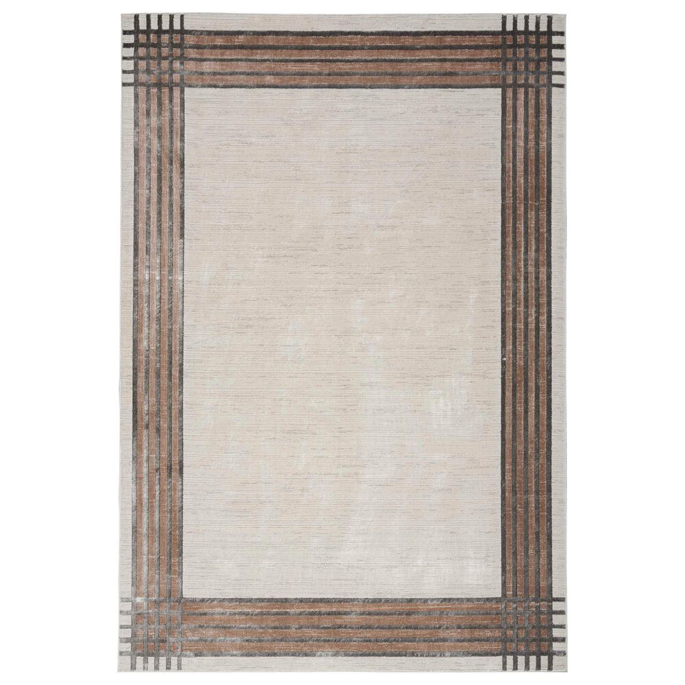 Nourison Desire 7"10" x 9"10" Ivory and Silver Area Rug, , large