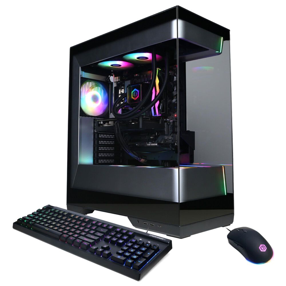 CyberPowerPC Gamer Supreme Gaming Desktop | Intel Core i9-14900F - 32GB RAM - AMD Radeon RX 9060 XT Graphics - 2TB SSD in Black, , large