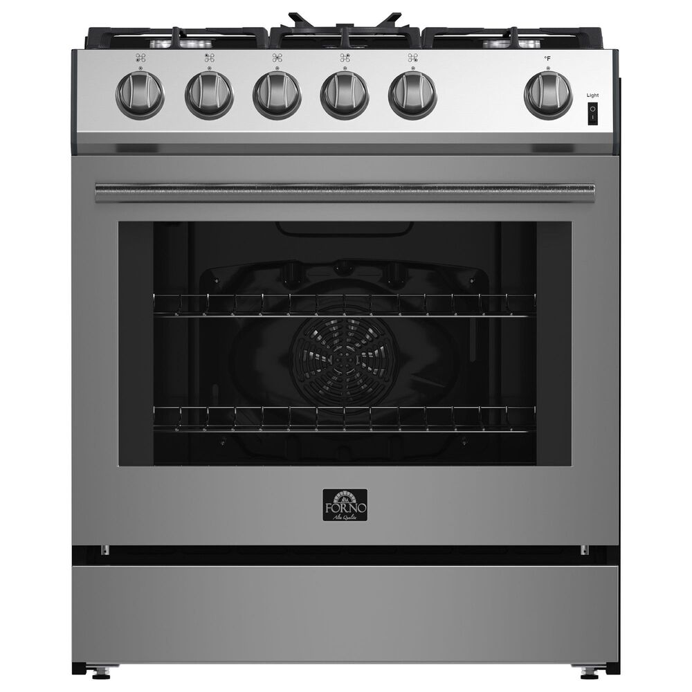 Forno Leonardo 30" Slide-In Gas Range in Stainless Steel, , large
