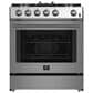 Forno Leonardo 30" Slide-In Gas Range in Stainless Steel, , large