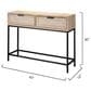 Splendor Living Parkwood 2-Drawer Console Table in Natural and Black, , large