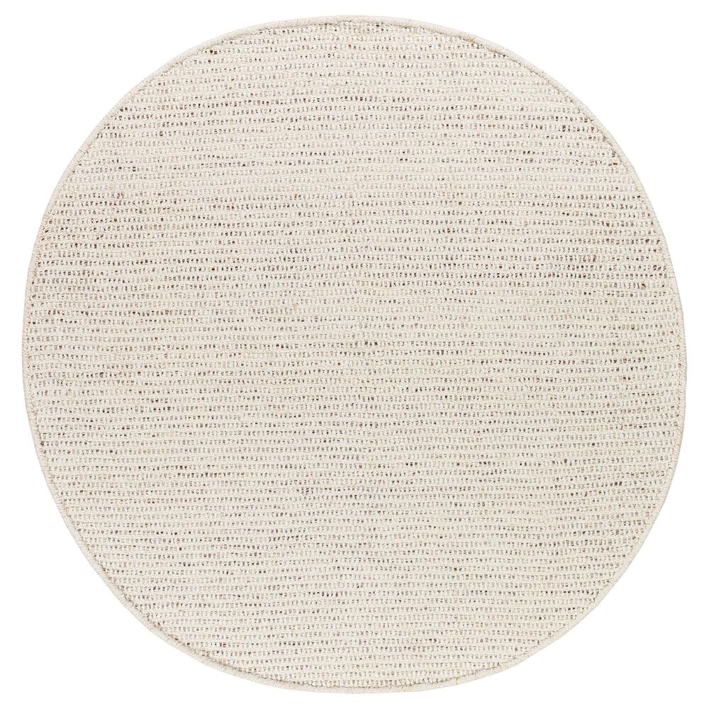 Surya Azalea 6" Round Light Beige, Black and Gray Area Rug, , large