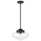 Golden Lighting Ingalls Medium Pendant in Matte Black with Clear Glass, , large