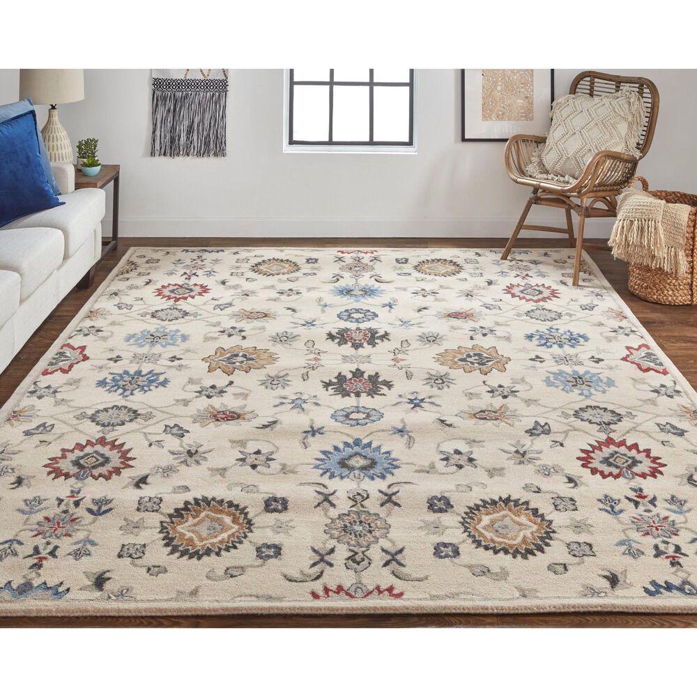 Feizy Rylan 4&#39; x 6&#39; Ivory Area Rug, , large