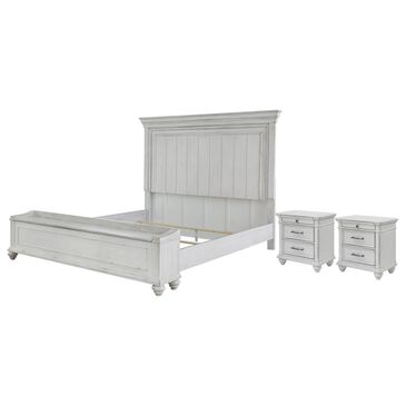 Ashley Kanwyn 3-Piece Queen Storage Bedroom Set in Whitewash, , large