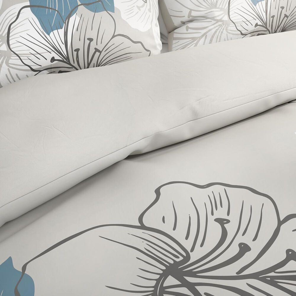 Timberlake Lavish Home &quot;Enchanted&quot; 3-Piece King Comforter Set in Blue &amp; White Floral, , large