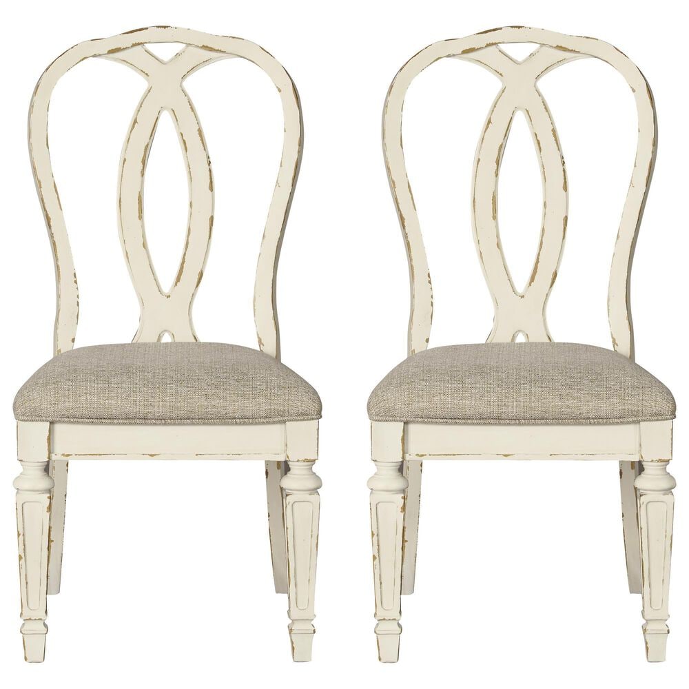 Ashley Realyn Side Chair in Chipped White &#40;Set of 2&#41;, , large