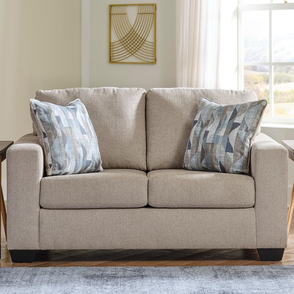 Ashley Deltona Loveseat In Parchment