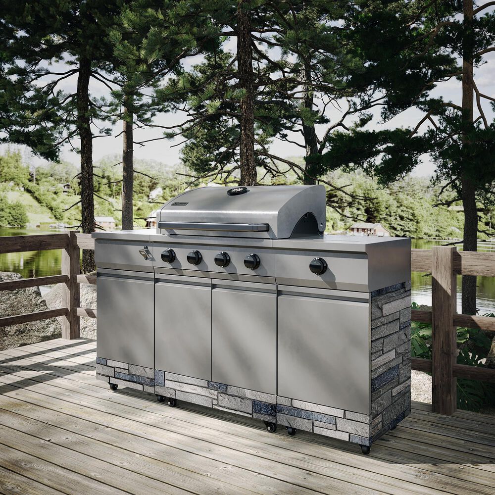 TYTUS Fresno 5-Burner LP/NG Convertible Grill in Gunmetal Gray and Shadow Stone, , large