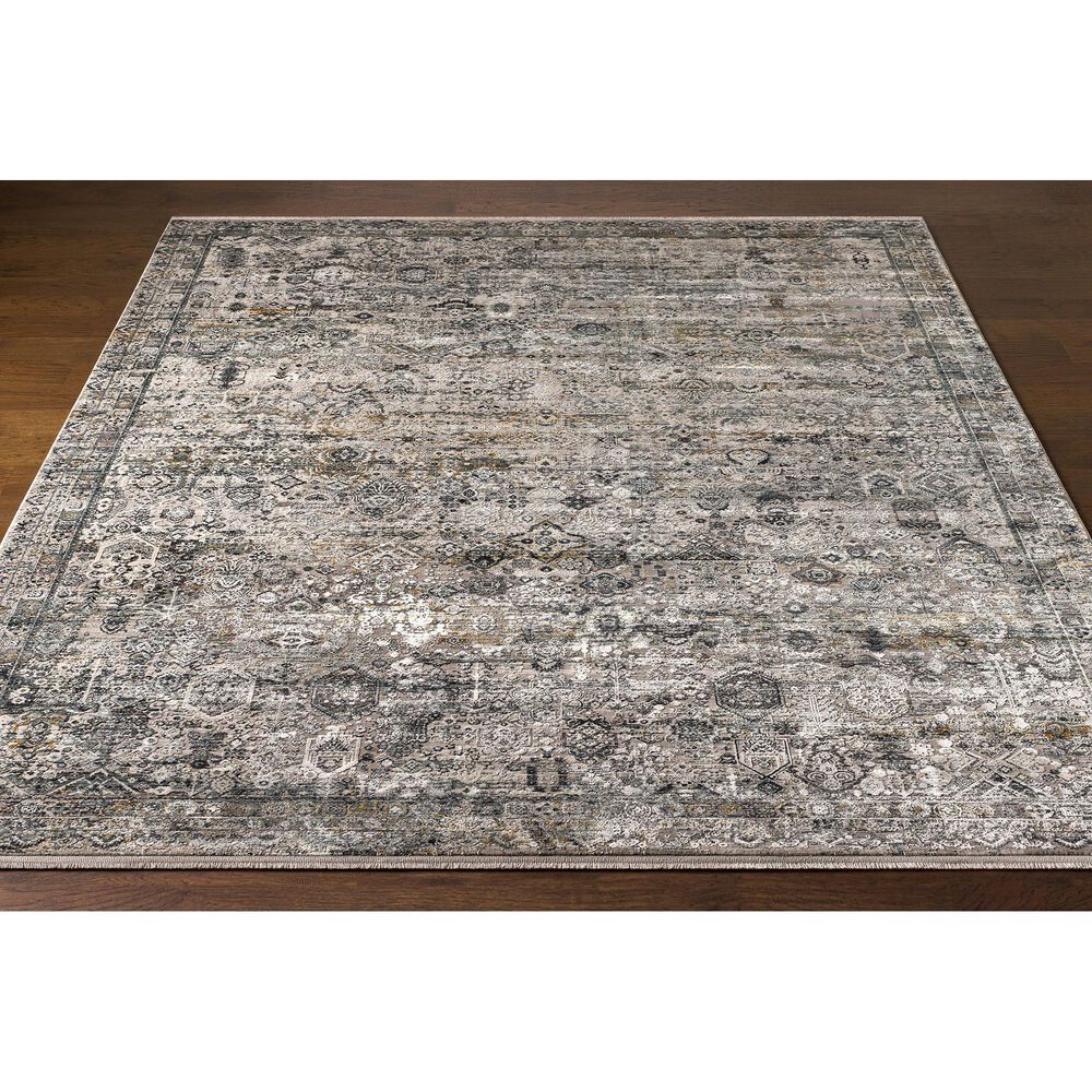 Surya Solar 10&#39; x 14&#39; Gray, Light Gray, Charcoal, Black and Mustard Area Rug, , large
