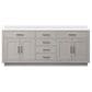 Lexora Home Abbey 80" Double Bathroom Vanity in White Oak with 2 cm White Cultured Marble Top and Rectangular Sinks, , large