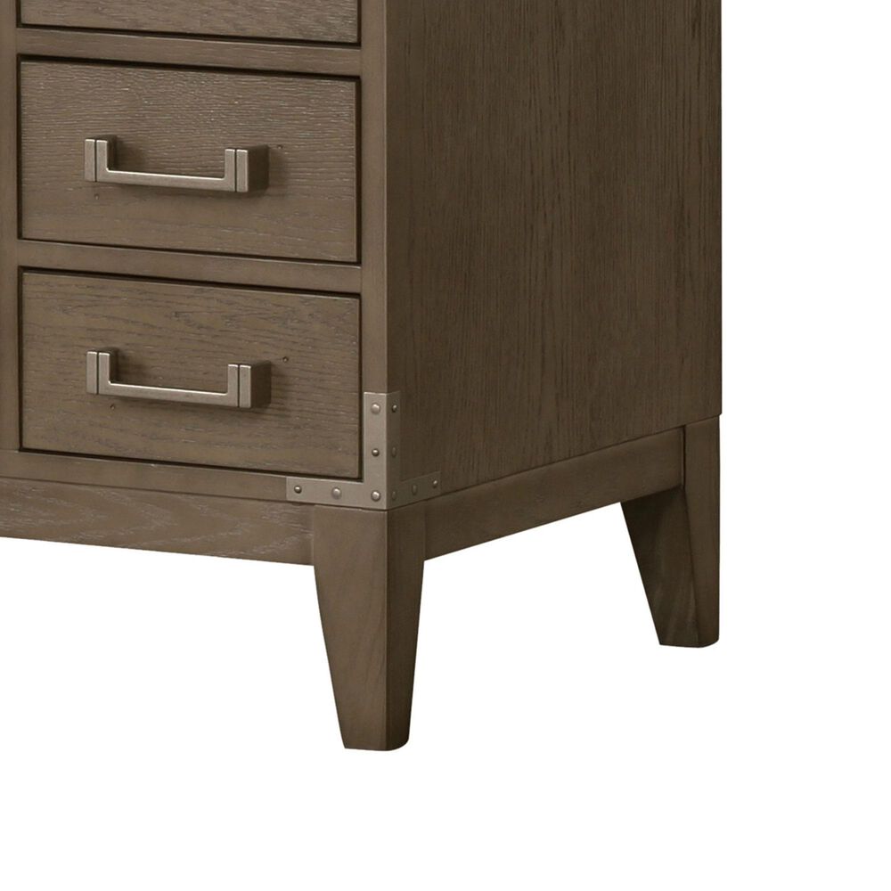 Lexora Home Laurel 48&quot; Single Bathroom Vanity in Grey Oak with White Quartz Top and Rectangular Sink, , large