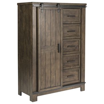 Belle Furnishings Thornwood Hills Sliding Door Chest in Dark Gray, , large