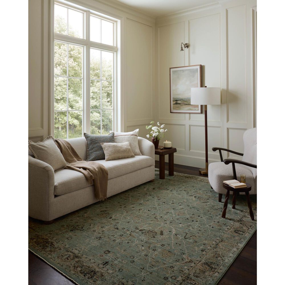 Loloi Briar Aqua and Olive 2'6" x 4' Area Rug, , large
