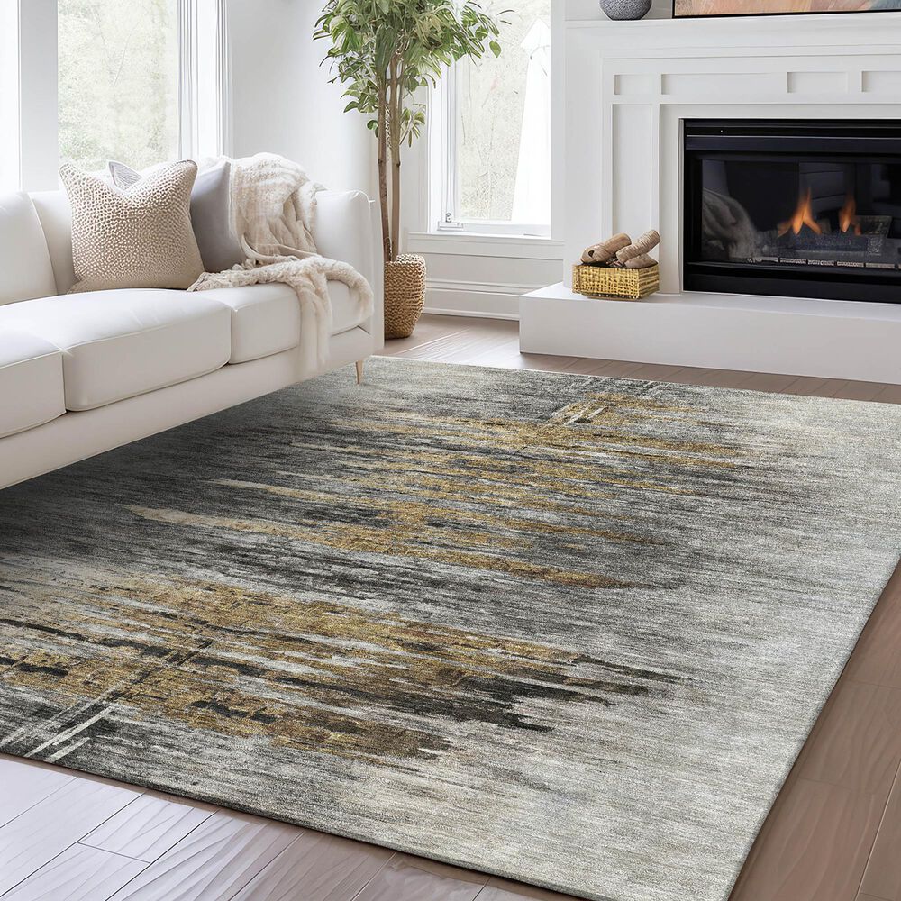 37B Trevi TV14 8&#39; x 10&#39; Gray Area Rug, , large