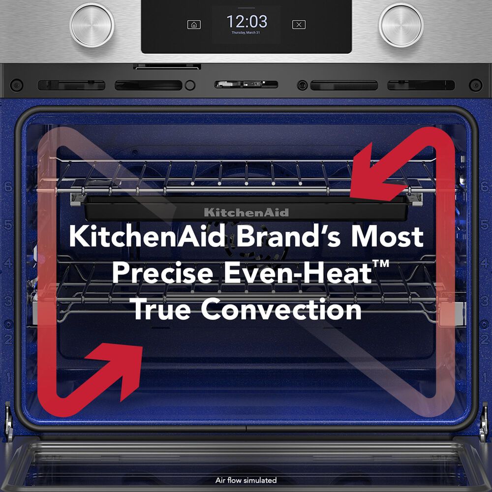 KitchenAid 2-Piece Kitchen Package with PrintShield Stainless Steel 30" Smart Single Wall Oven and Stainless Steel 36" Gas Cooktop, , large