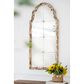 Hearth and Haven Wood Arched Mirror with 3 Small Medallions in Cream and Gold, , large