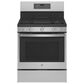 GE Profile 5.6 Cu. Ft. Smart Free-Standing Gas Range and 2.1 Cu. Ft. Over-the-Range Sensor Microwave Oven in Fingerprint Resistant Stainless Steel, , large