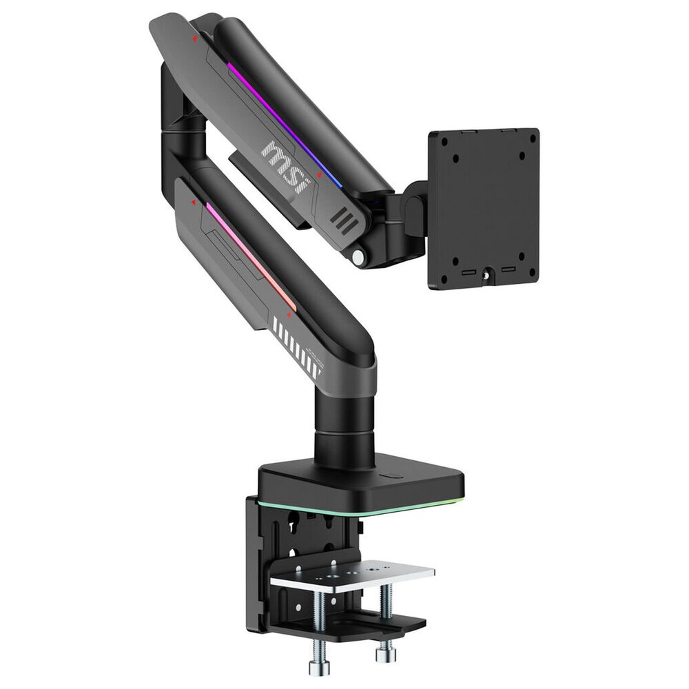 MSI Single Monitor Arm in Matte Black and Painted Gray, , large