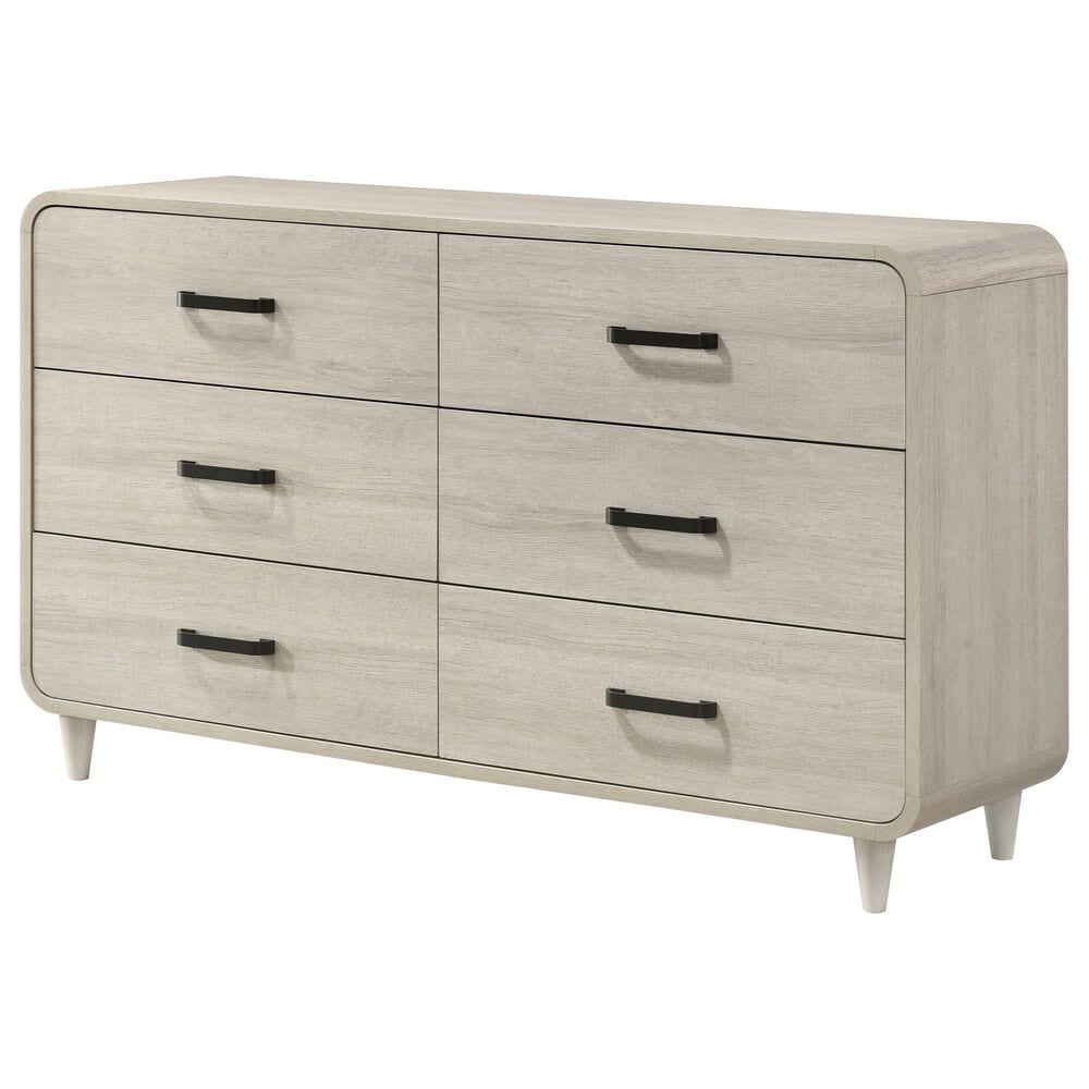 Crown Mark Nyomi 5 Piece King Panel Bedroom Set in White, , large