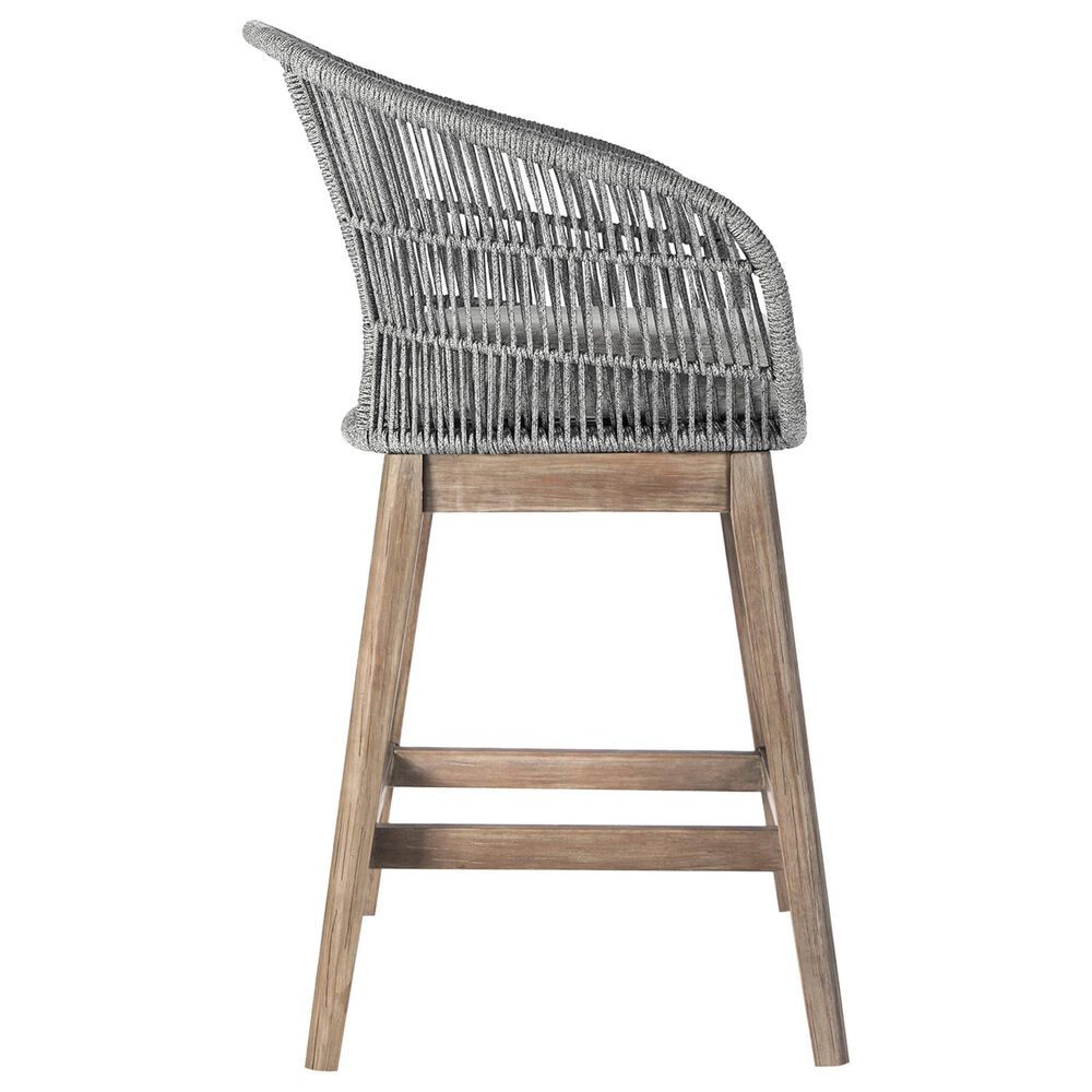 Blue River Tutti Frutti Patio Counter with Grey Cushion in Aged Teak, , large