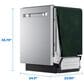 Midea 24" Top Control Dishwasher in Stainless Steel, , large