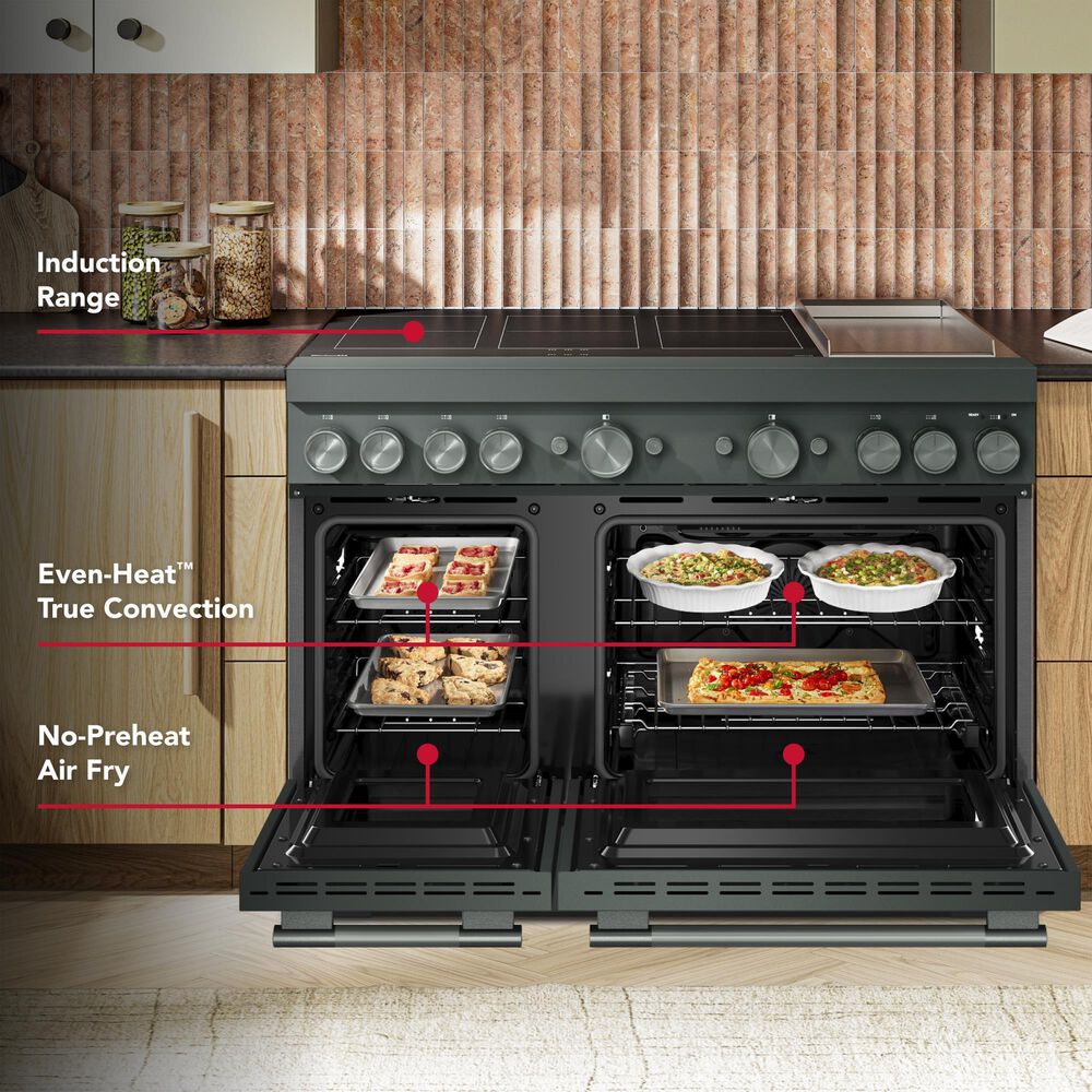 KitchenAid 6.3 Cu. Ft. Freestanding Commercial-Style Induction Range with Griddle in Juniper, , large