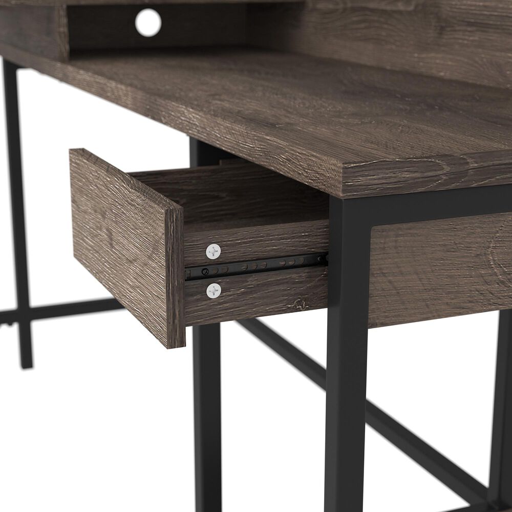 Signature Design by Ashley Arlenbry L-Shaped Desk with Storage in Weathered Oak, , large