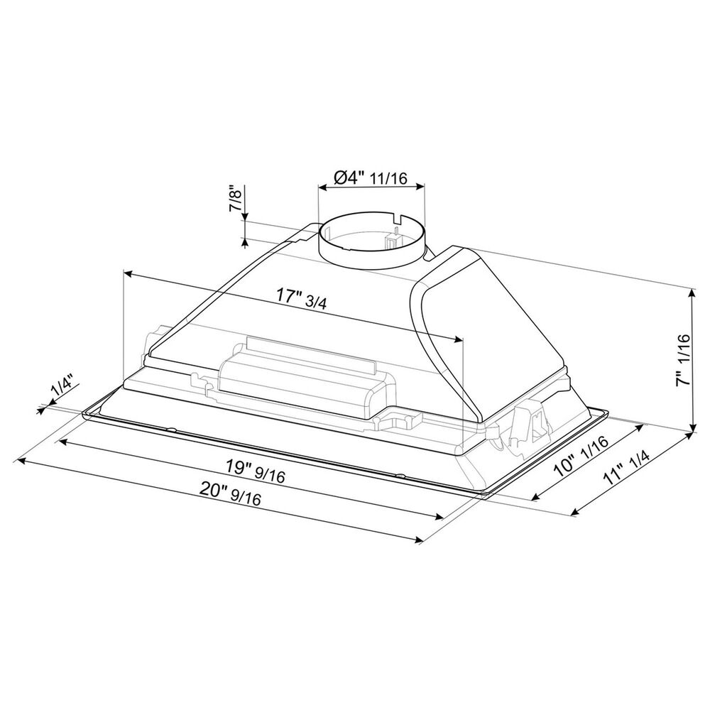 SMEG 24" Universal Under Cabinet Hood Insert in Silver, , large