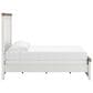 Ashley Savonport King Panel Bed in White and Brown, , large
