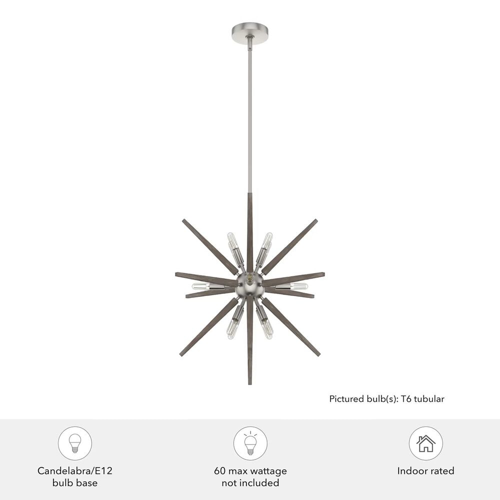 Hunter Jupiter Star 24&quot; 12-Light Pendant in Brushed Nickel, , large